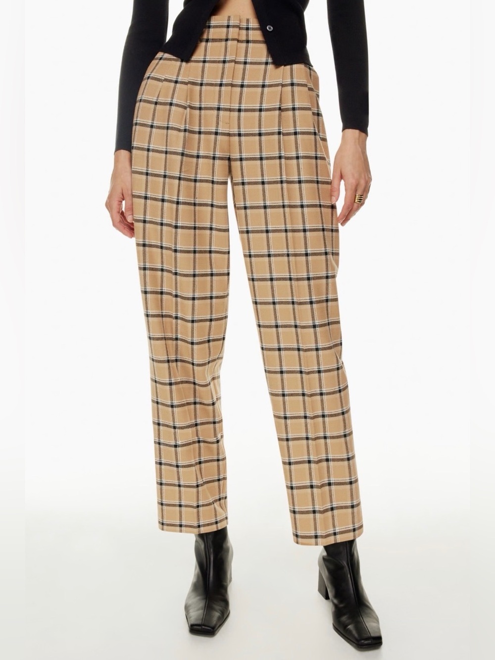 NWT Aritzia Wilfred Carrot Pants Plaid Size 2